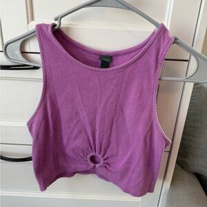 Wild Fable Lavender Ring Detail Crop Top